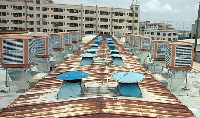 鋼結構廠房氣樓安裝環保空調1.jpg
