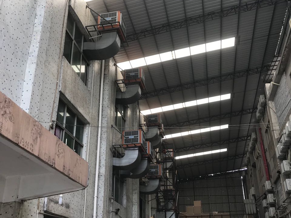 手袋廠針車車間環保空調降溫工程